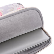 H40-B01 White Rose Pattern Laptop Case Bag Computer Liner Bag With Handle, Size: 15 Inch(Grey)