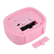 Square Candy Color Stereo Digital Silent Alarm Clock Children Student Alarm Clock(Green)