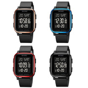 SKMEI 1858 Square Water-resistant Digital Dual Display LED Luminous Watch(Red)