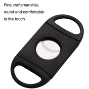 5pcs Mini Black Stainless Steel Double Edge Cigar Scissors Cigar Crushers