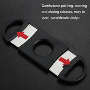 5pcs Mini Black Stainless Steel Double Edge Cigar Scissors Cigar Crushers
