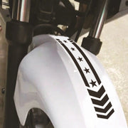 10pcs Motorcycle Car Fender Reflective Sticker Modified Decorative Water-resistant Sticker Arrow Star(Black)