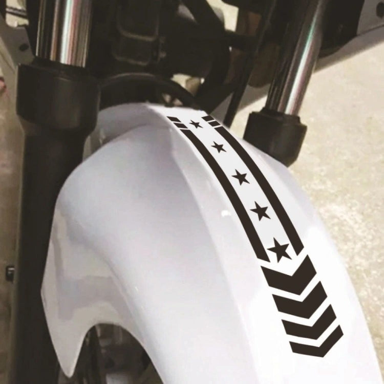 10pcs Motorcycle Car Fender Reflective Sticker Modified Decorative Water-resistant Sticker Arrow Star(Yellow)