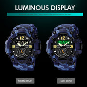 SKMEI 1637 Sports Digital Display Outdoor Shockproof Plastic Large Dial Men Watch, Color: Army Green
