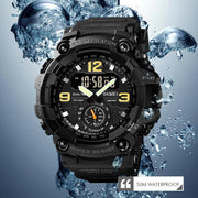 SKMEI 1637 Sports Digital Display Outdoor Shockproof Plastic Large Dial Men Watch, Color: Army Green