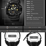 SKMEI 1637 Sports Digital Display Outdoor Shockproof Plastic Large Dial Men Watch, Color: Army Green