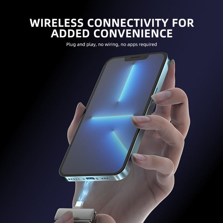 S16-S One To Two Black Digital Display Wireless Lavalier Microphone With Charging Compartment,Spec: USB-C/Type-C Interface