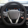 Silicone Non-slip Wear-resistant Concave Point Car Steering Wheel Cover, Size: 34-38cm(Black) - free shipping - PMC TechLife - Order now!