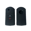 For Mazda M6/CX-5 2pcs Remote Control Folding 2 Button Silicone Case(Black) - Car Key Cases by PMC TechLife | Online Shopping South Africa | PMC TechLife