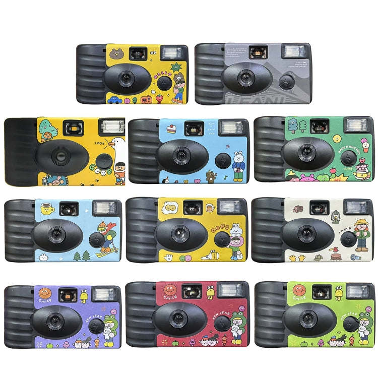 27pcs Holidays Retro Film Camera Water-resistant Cartoon Decorative Stickers without Camera
