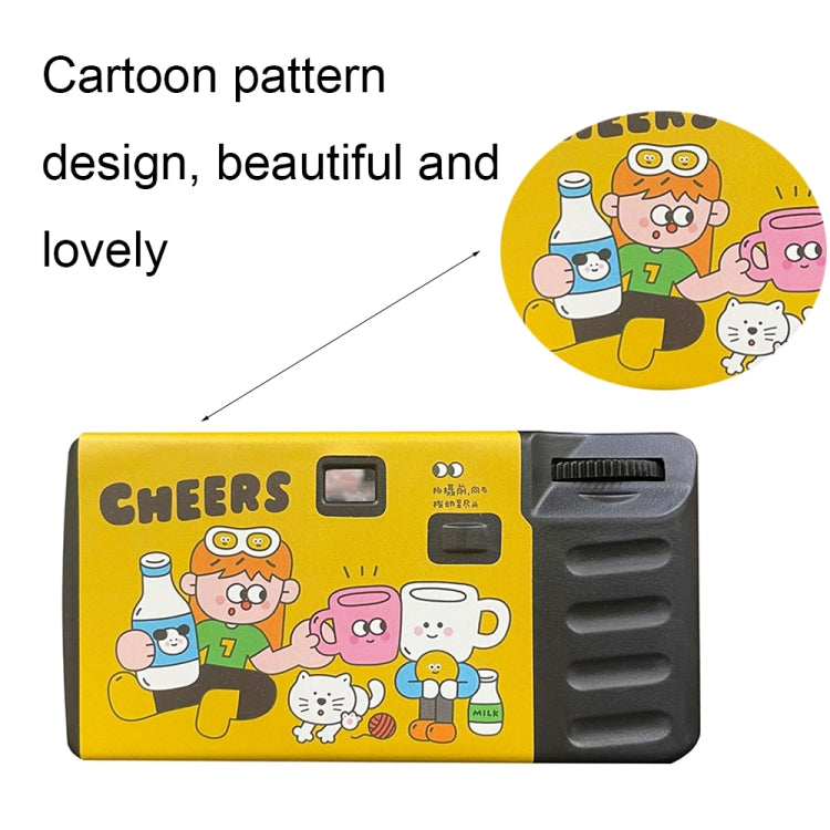 27pcs Holidays Retro Film Camera Water-resistant Cartoon Decorative Stickers without Camera