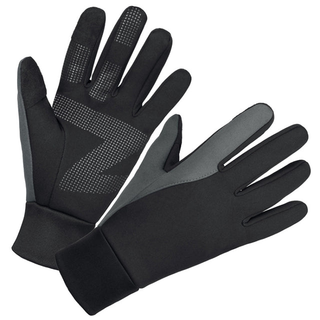 Touch Screen Anti-slip Water-resistant Outdoor Sports Warm Cycling Gloves, Size: L(Black)