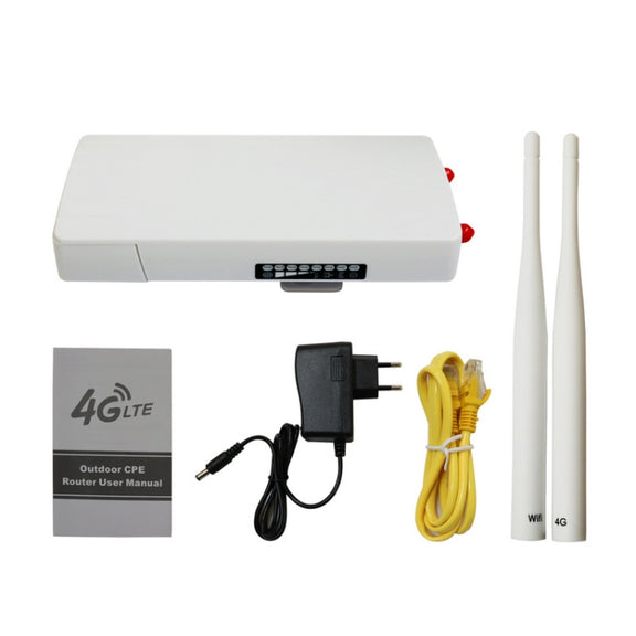 Asian Version 4G LTE Router CPE Outdoor Water-resistant Mobile Router Triple Network, EU Plug