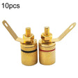 10pcs Speaker Gold-plated 4MM Banana Plug Terminal(306) - Terminal connectors by PMC TechLife | Online Shopping South Africa | PMC TechLife