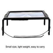WJ10015 Full Page Reading LED Light Three-dimensional Folding Bracket Magnifying Glass