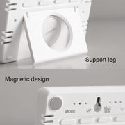 8218 Thin and Light Magnetic Wall-mounted LCD Temperature Electronic Digital Clock(White)