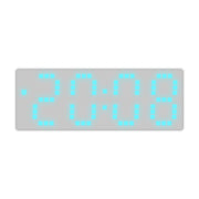 8017 LED Screen Voice Control Digital Alarm Clock Desktop Multifunctional Temperature Clock(Ice Blue)