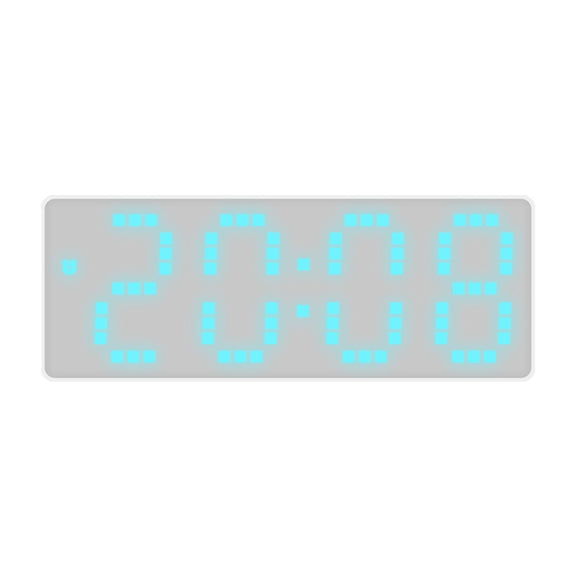 8017 LED Screen Voice Control Digital Alarm Clock Desktop Multifunctional Temperature Clock(Ice Blue)