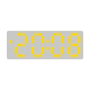 8017 LED Screen Voice Control Digital Alarm Clock Desktop Multifunctional Temperature Clock(Yellow)