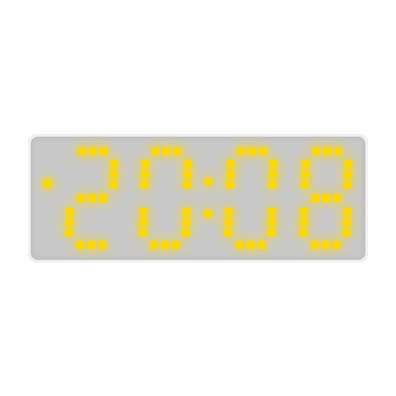 8017 LED Screen Voice Control Digital Alarm Clock Desktop Multifunctional Temperature Clock(Yellow)