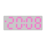 8017 LED Screen Voice Control Digital Alarm Clock Desktop Multifunctional Temperature Clock(Pink)
