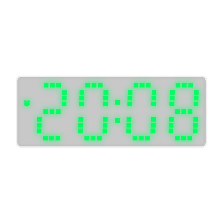 8017 LED Screen Voice Control Digital Alarm Clock Desktop Multifunctional Temperature Clock(Green)