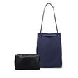 For Apple Macbook Shoulder / Handheld / Messenger Computer Bag, Size: Small(Navy+Black PU Power Bag) - 13.3 inch by PMC TechLife | Online Shopping South Africa | PMC TechLife | Buy Now Pay Later Mobicred