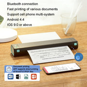 M08F Bluetooth Wireless Handheld Portable Thermal Printer(Black Letter Version)