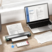 M08F Bluetooth Wireless Handheld Portable Thermal Printer(White A4 Version)