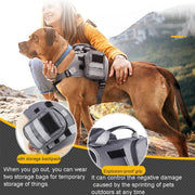 Dog Explosion-proof Chest Strap With Detachable Combination Backpack, Size: S(Lake Blue)