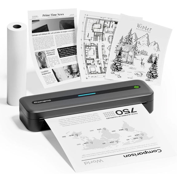Phomemo M832 300dpi Wireless Thermal Portable Printer, Size: Letter Version(Gray)