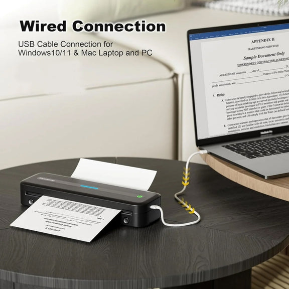Phomemo M832 300dpi Wireless Thermal Portable Printer, Size: Letter Version(Gray)