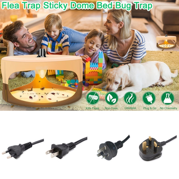 2pcs SK111 Pet Household Flea Lamp Flea Sticky Trapper Flea Capture Device(UK Plug)