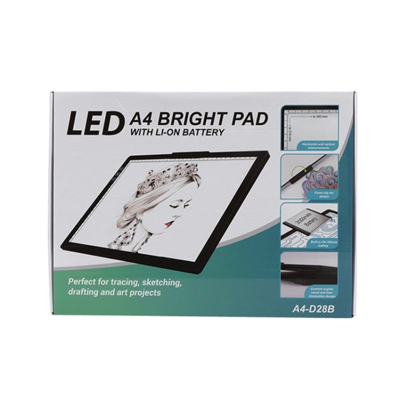 A4-D28B Rechargeable Copy Desk Drawing Board, Specification: With Charging Line+EU Plug Adapter