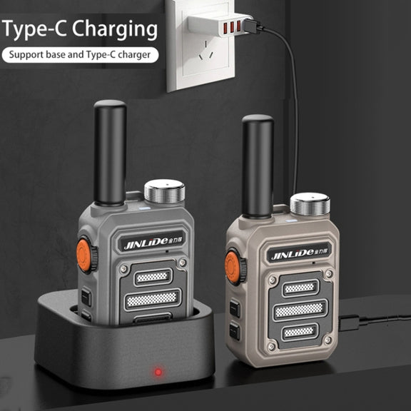 JINLIDE 3-5km 8W 6000mAh Hand-held Walkie Talkie Wireless Copy Frequency Ham Radio(Green)