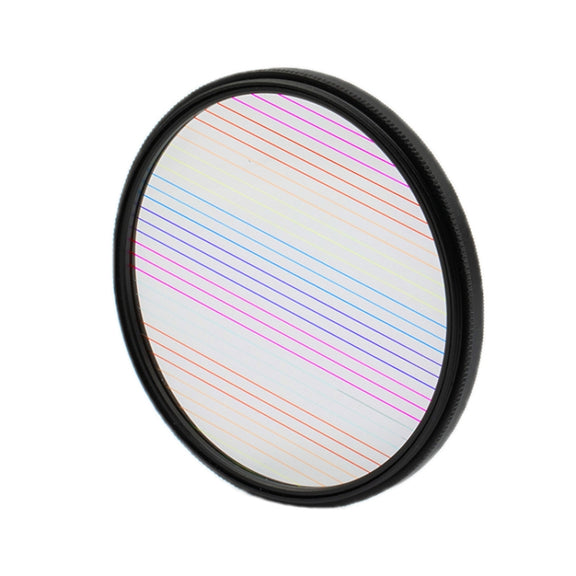 82mm+Rainbow Photography Brushed Widescreen Movie Special Effects Camera Filter