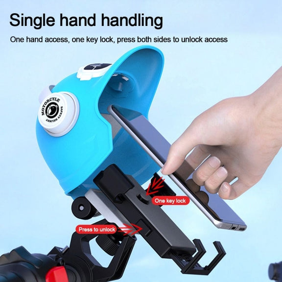 Small Helmet Sunscreen Phone Stand Bracket Motorcycle Mobile Phone Holder,Spec: Handlebar White