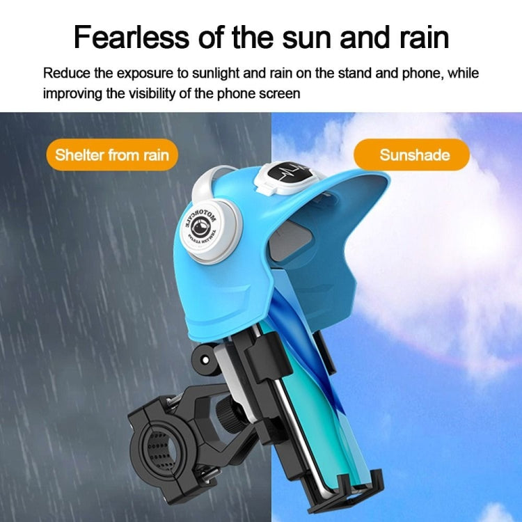Small Helmet Sunscreen Phone Stand Bracket Motorcycle Mobile Phone Holder,Spec: Rearview Mirror White