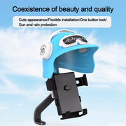 Small Helmet Sunscreen Phone Stand Bracket Motorcycle Mobile Phone Holder,Spec: White Helmet