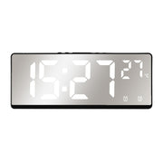 6631 LED Digital Display Multifunctional Electronic Clock Desktop Temperature Mirror Alarm Clock(White Light)