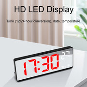 6631 LED Digital Display Multifunctional Electronic Clock Desktop Temperature Mirror Alarm Clock(White Light)