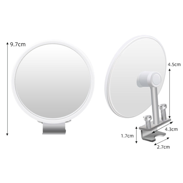 1pair Car Rearview Auxiliary Mirror Blind Spot Viewing Mirror(Silver)