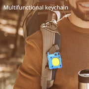 Mini Keychain COB Flashlight USB Rechargeable Magnetic Work Light For Outdoor Camping(Red)