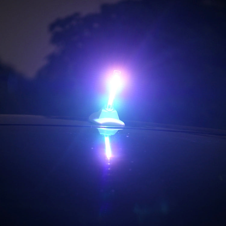 Car Solar Shark Fin With Antenna LED Warning Light, Specification: White