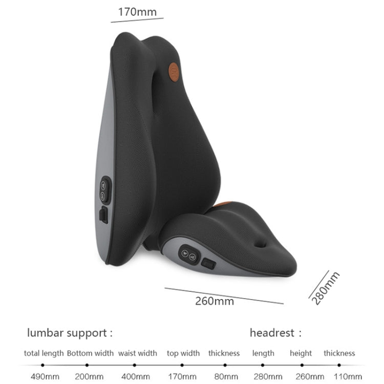 SR-21 Car Lumbar Cushion Headrest Seat Memory Foam Accessories, Style: Massage Lumbar Support (Gray)