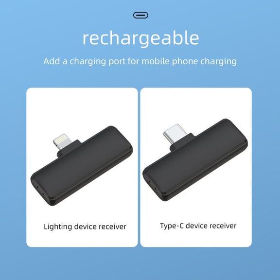 S11 Single Microphone 8 Pin Interface Wireless Lavalier Noise Canceling Microphone with Charging Case