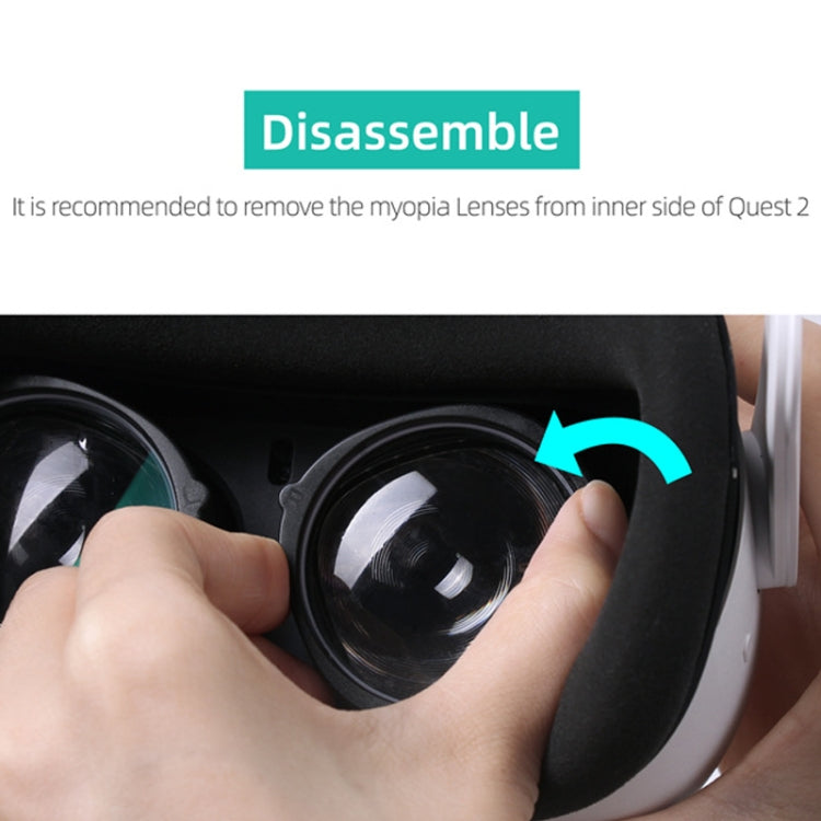 For Oculus Quest 2 Hifylux Q2-QF11 1pair Myopia Lens Frame Aspheric Resin VR Glasses Accessories(500 Degrees)