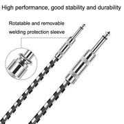 5m 2 Straight Head 6.35mm Guitar Cable Oxygen-Free Copper Core TS Large Two-core Cable