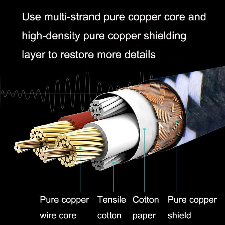 5m 2 Straight Head 6.35mm Guitar Cable Oxygen-Free Copper Core TS Large Two-core Cable