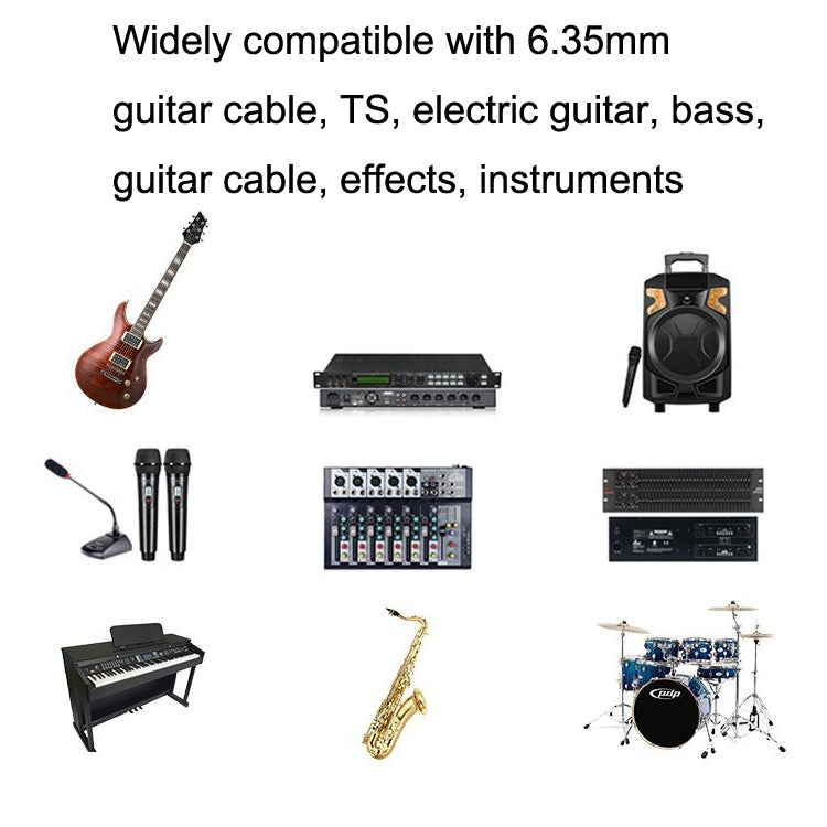 5m 2 Straight Head 6.35mm Guitar Cable Oxygen-Free Copper Core TS Large Two-core Cable